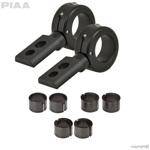 360 Black Universal Mounting Bracket Kit, Fits 0.75" | 1" | 1.125" | 1.25" Bars 