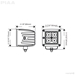 PIAA Quad LED Cube Lights Dimensions